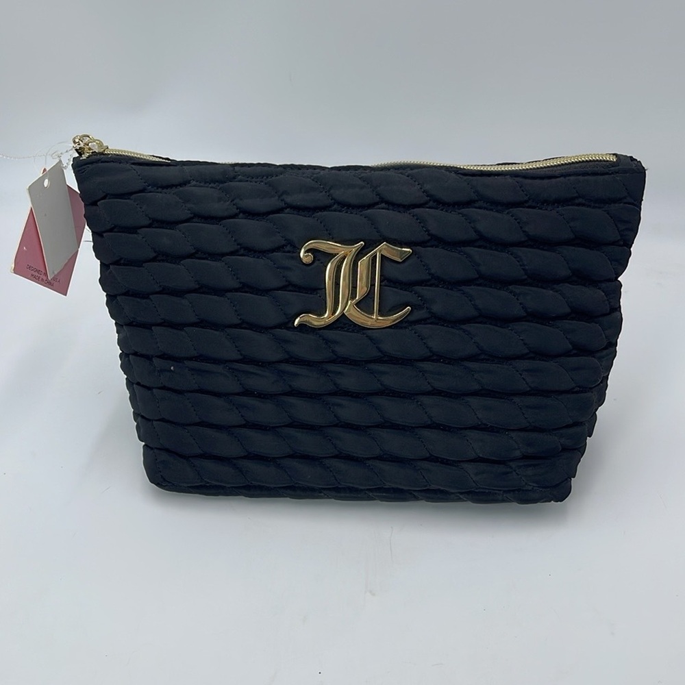 Juicy Couture Black and Gold Cosmetics Travel Bag